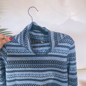 Wooly Bully Blue Patterned Sweater